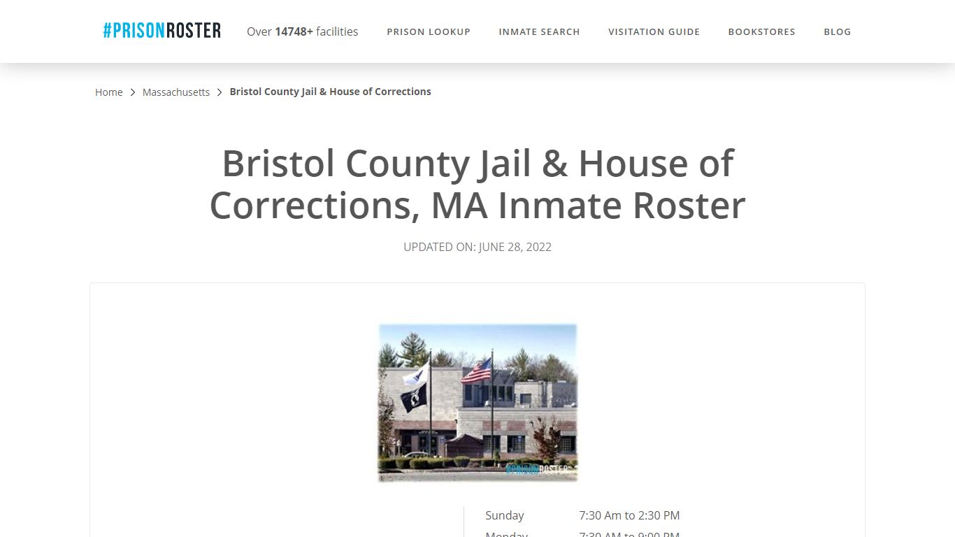 Bristol County Jail & House of Corrections, MA Inmate Roster