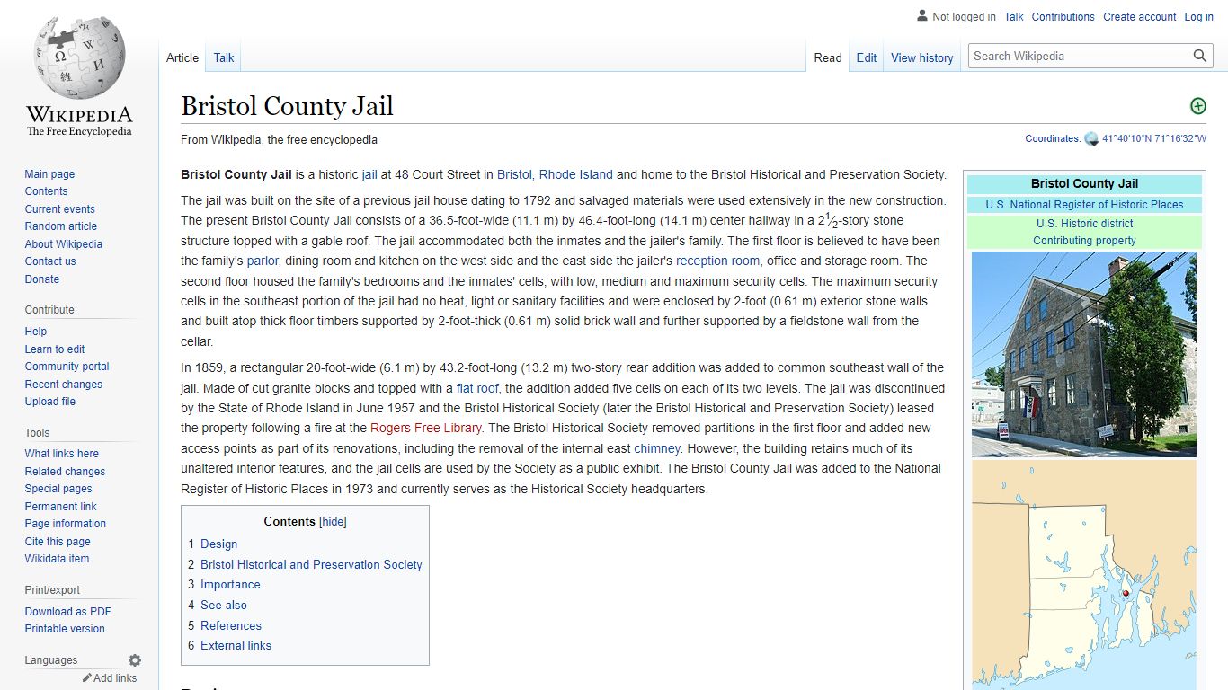 Bristol County Jail - Wikipedia